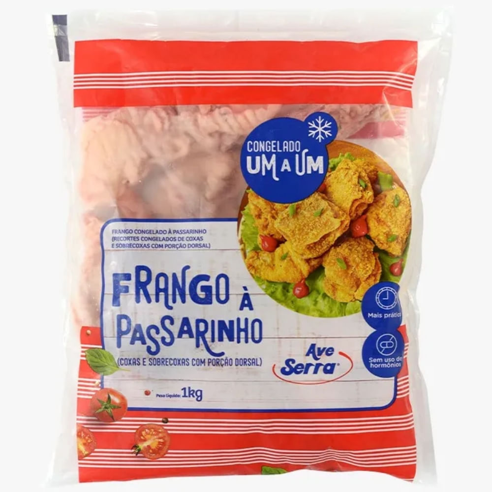 Frango À Passarinho Ave Serra 1kg Iqf