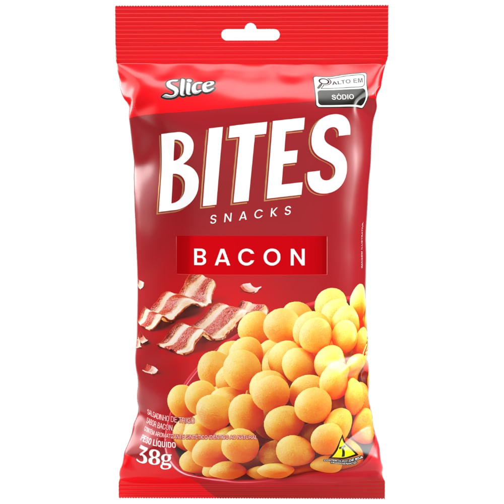 Salgadinho De Trigo Bacon Slice Bites Pacote 38g