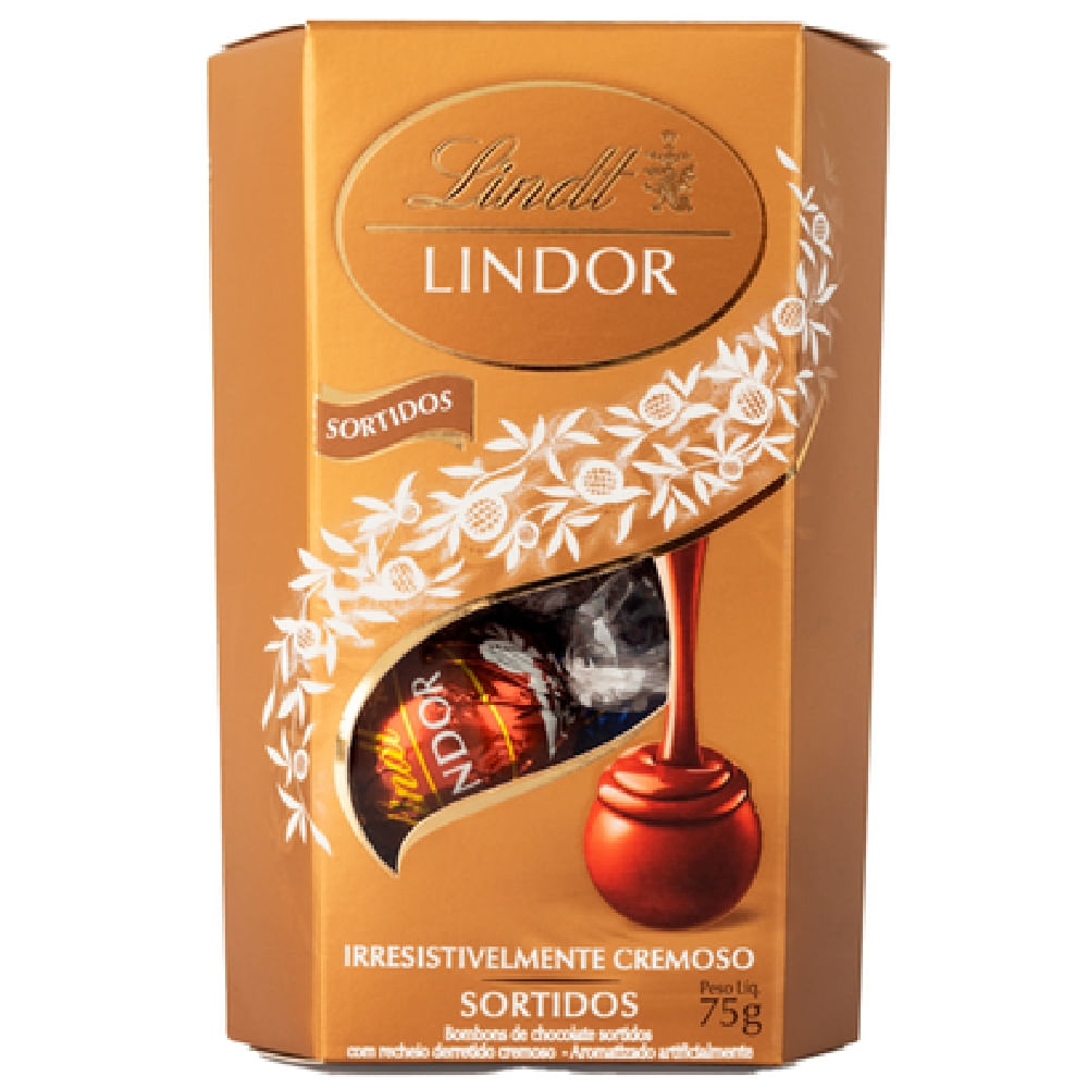 Bombom Lindt Lindor Sortidos 75g
