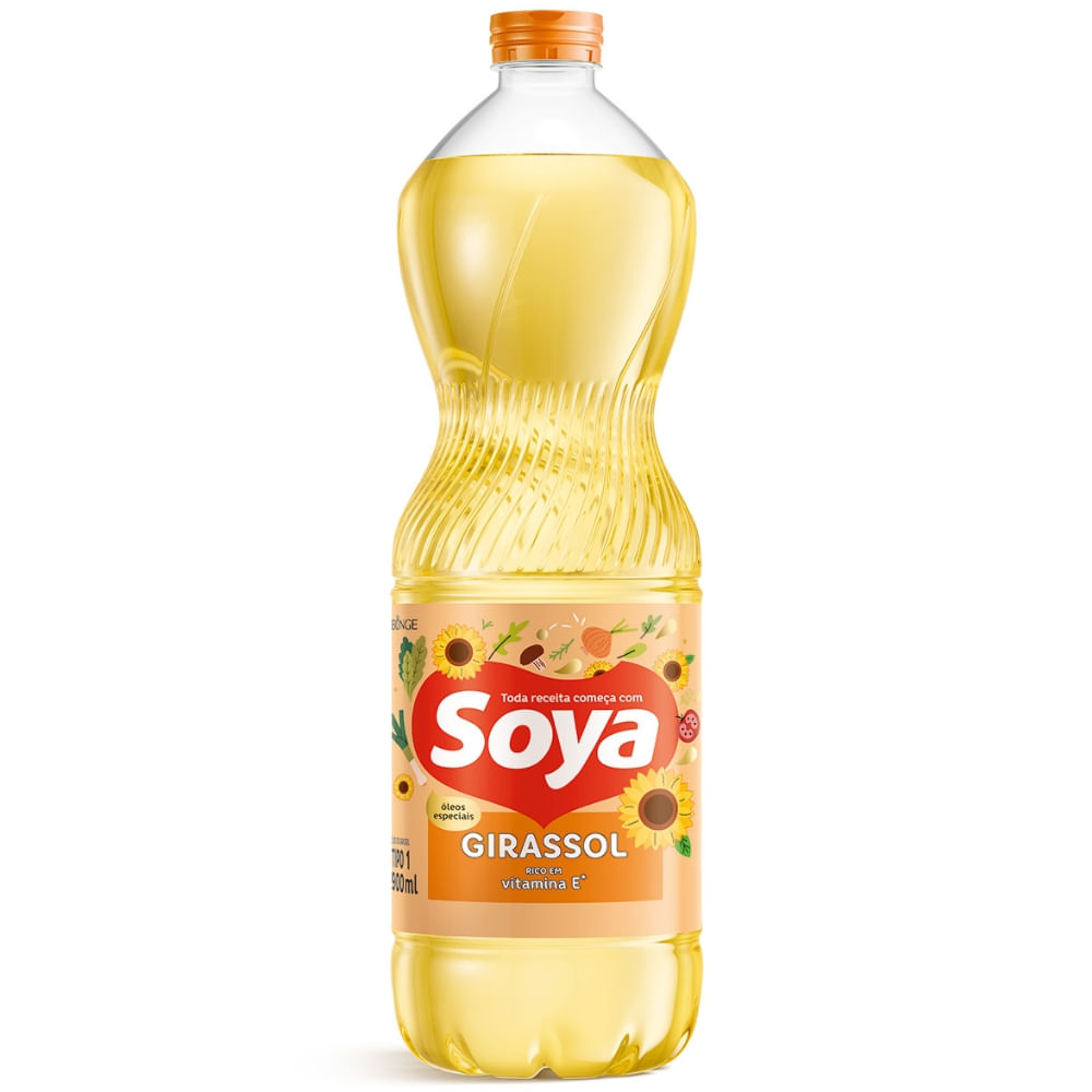 Óleo De Girassol Soya 900ml