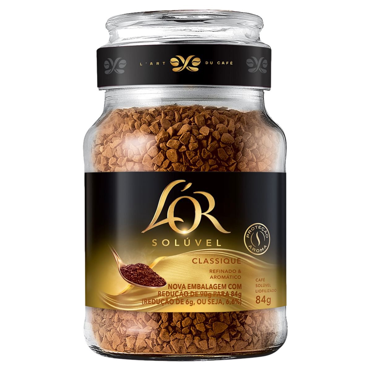 Café Solúvel Liofilizado Classique L'Or Vidro 84g
