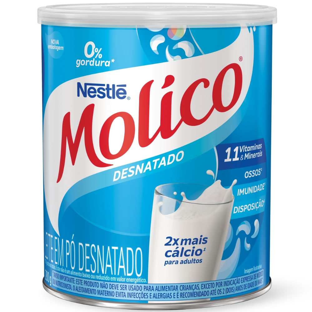 Leite Em Pó Molico Desnatado Lata 280g