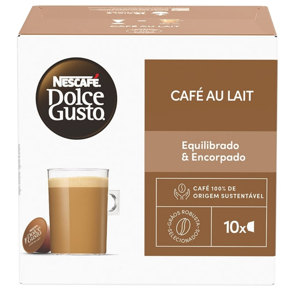 Café Em Cápsula Nescafé Dolce Gusto Café Au Lait 10 Cápsulas