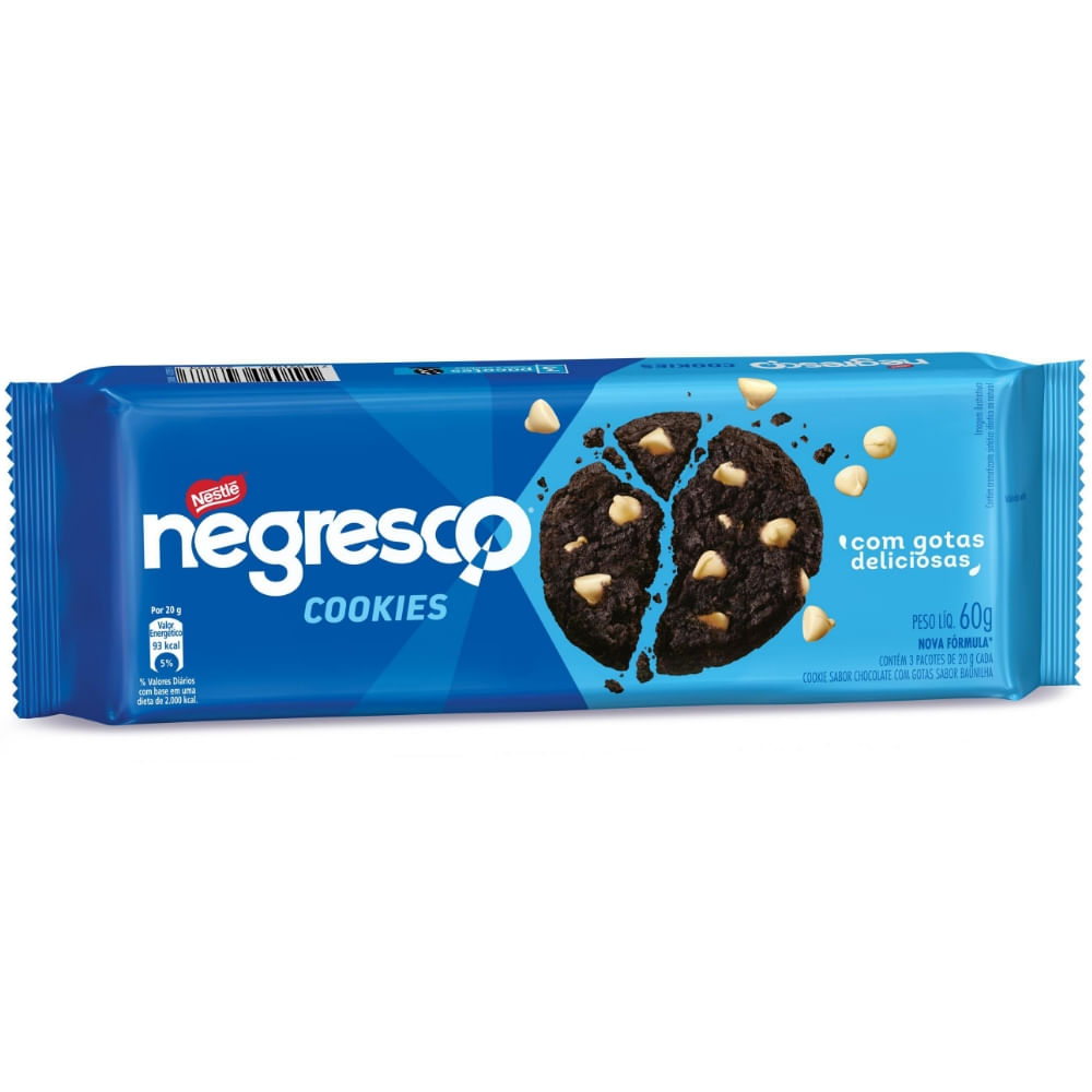 Cookie Negresco Gotas De Baunilha 60g