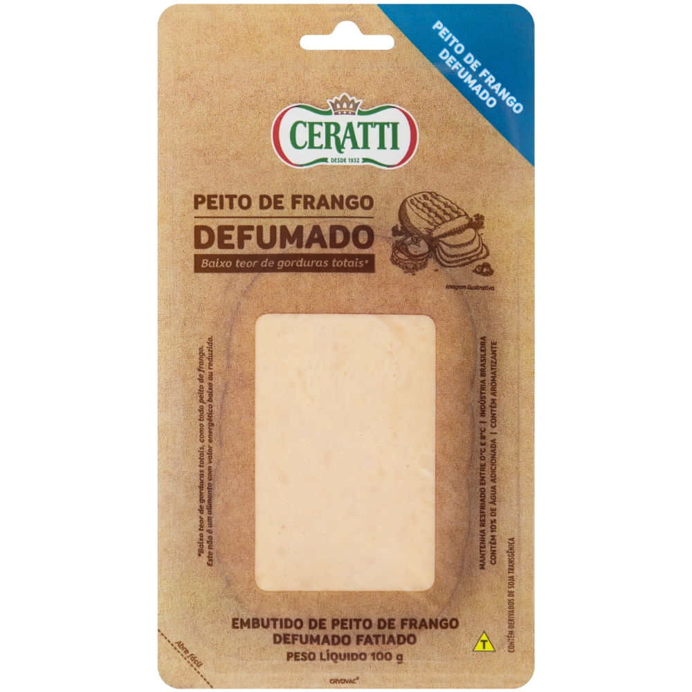 Peito De Frango Defumado Fatiado Ceratti 100g