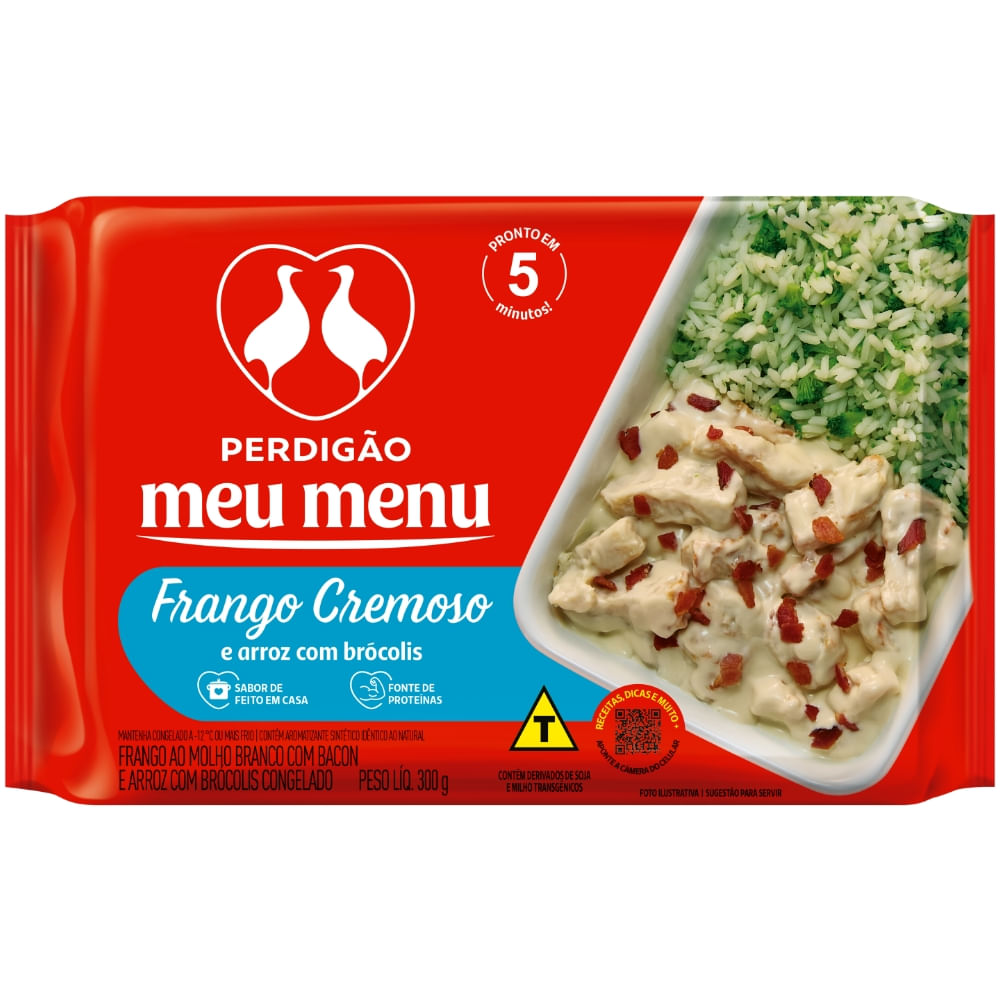 Frango Cremoso Com Arroz E Brócolis Perdigão Meu Menu Pacote 300g