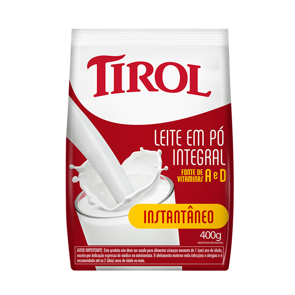 Leite Pó Integral Tirol Pacote 400g