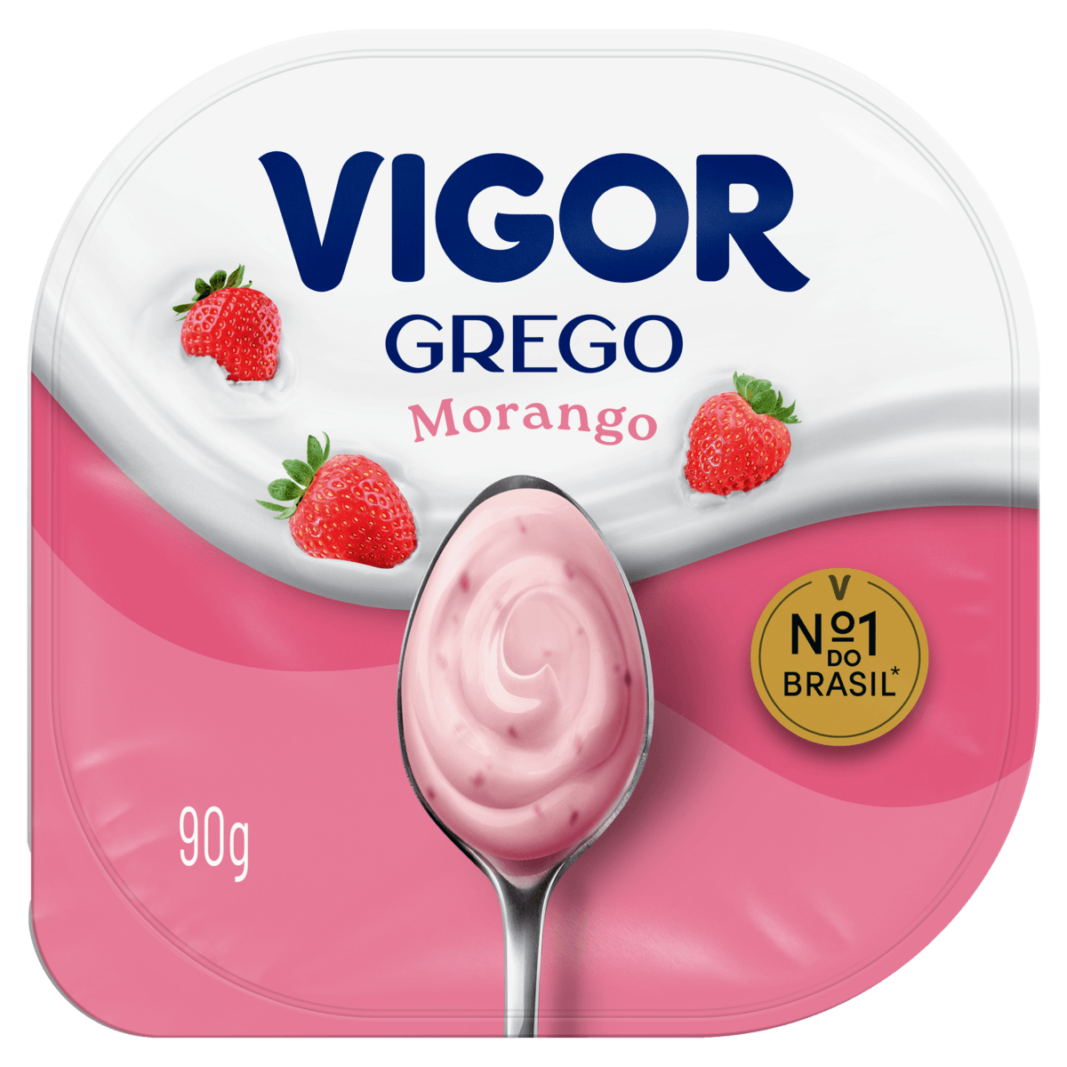 Iogurte Grego Morango Vigor 90g