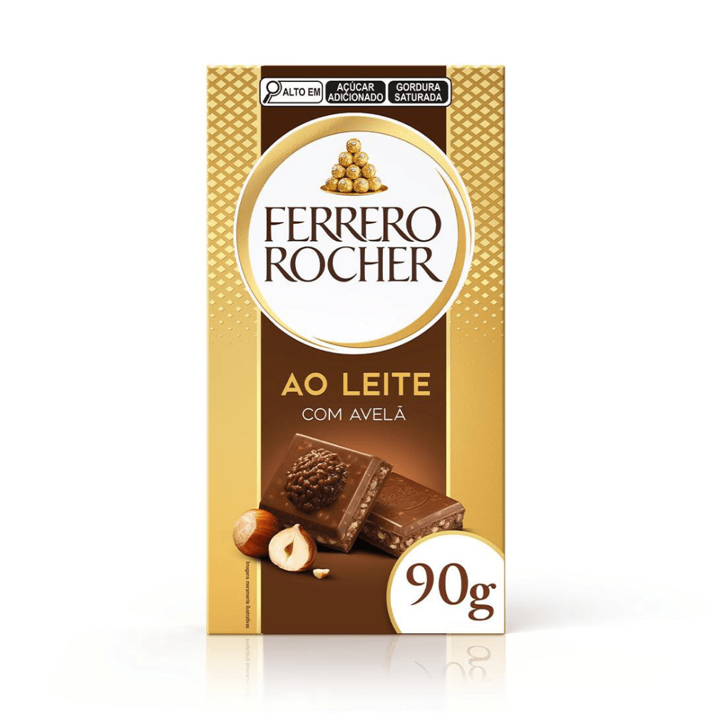 Ferrero Rocher Tablete Ao Leite Com Avelã 1 Unidade 90g