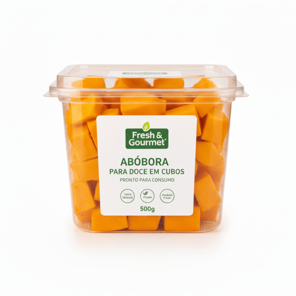 Abobora Para Doce Em Cubos Fresh & Gourmet 500g.