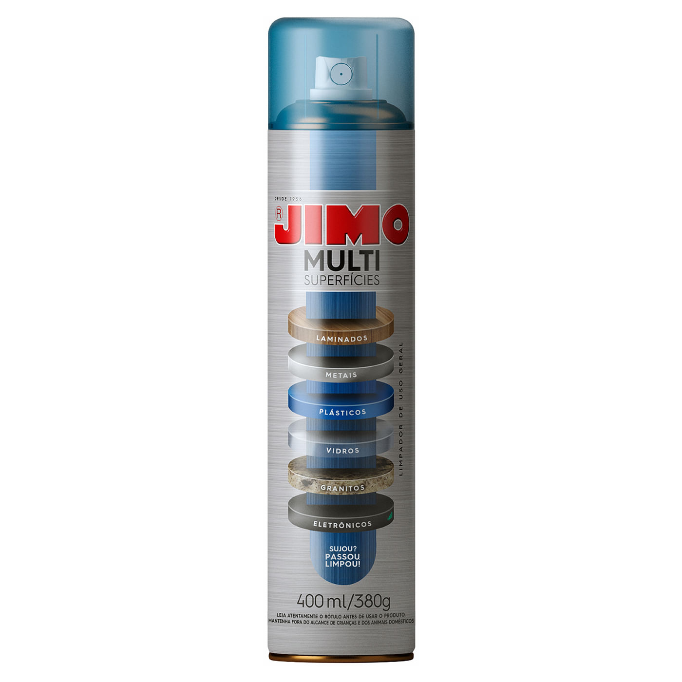 Jimo Multi Superfícies Para Todos Ambientes Da Casa Limpeza A Seco Sem Enxague Aerossol 400ml