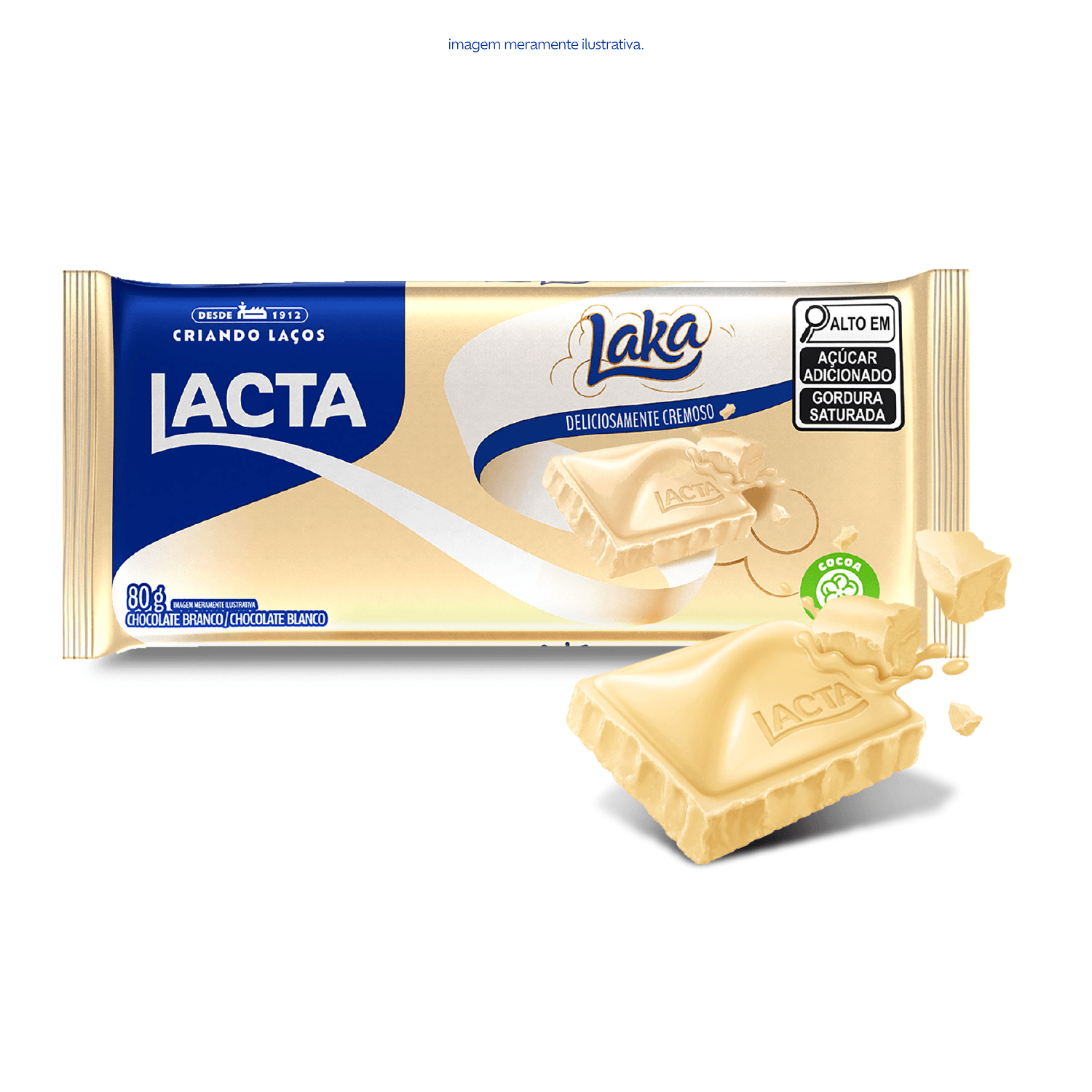 Chocolate Branco Lacta Laka 80g
