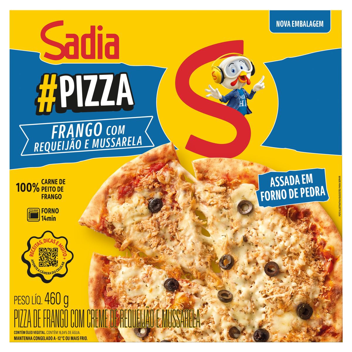 Pizza Frango Com Requeijão E Mussarela Sadia 460g