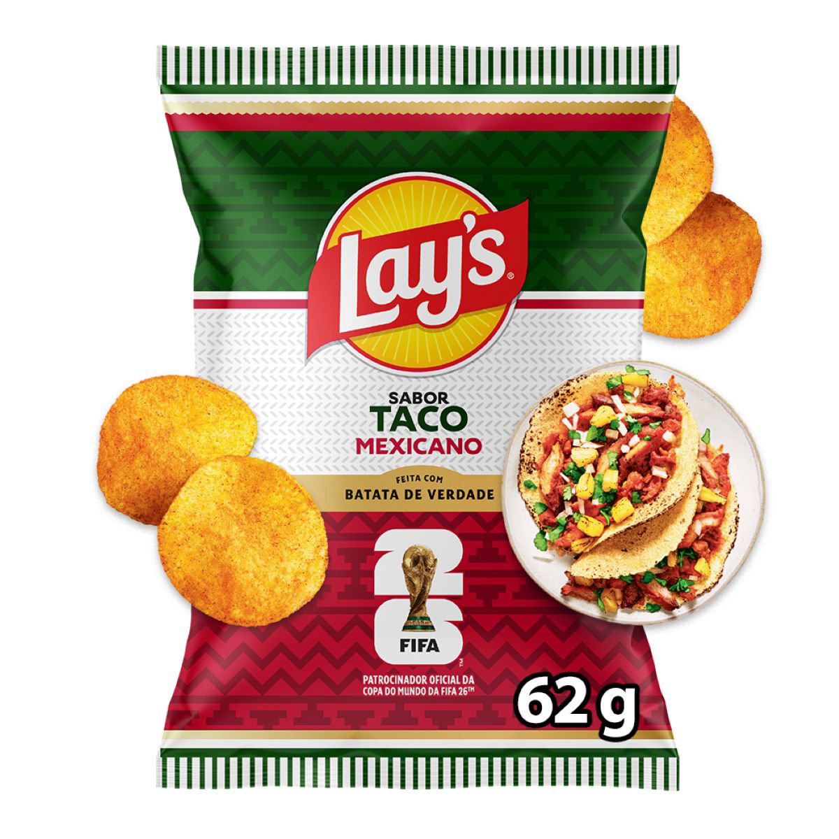 Batata Frita Lisa Lays Taco Mexicano 62g