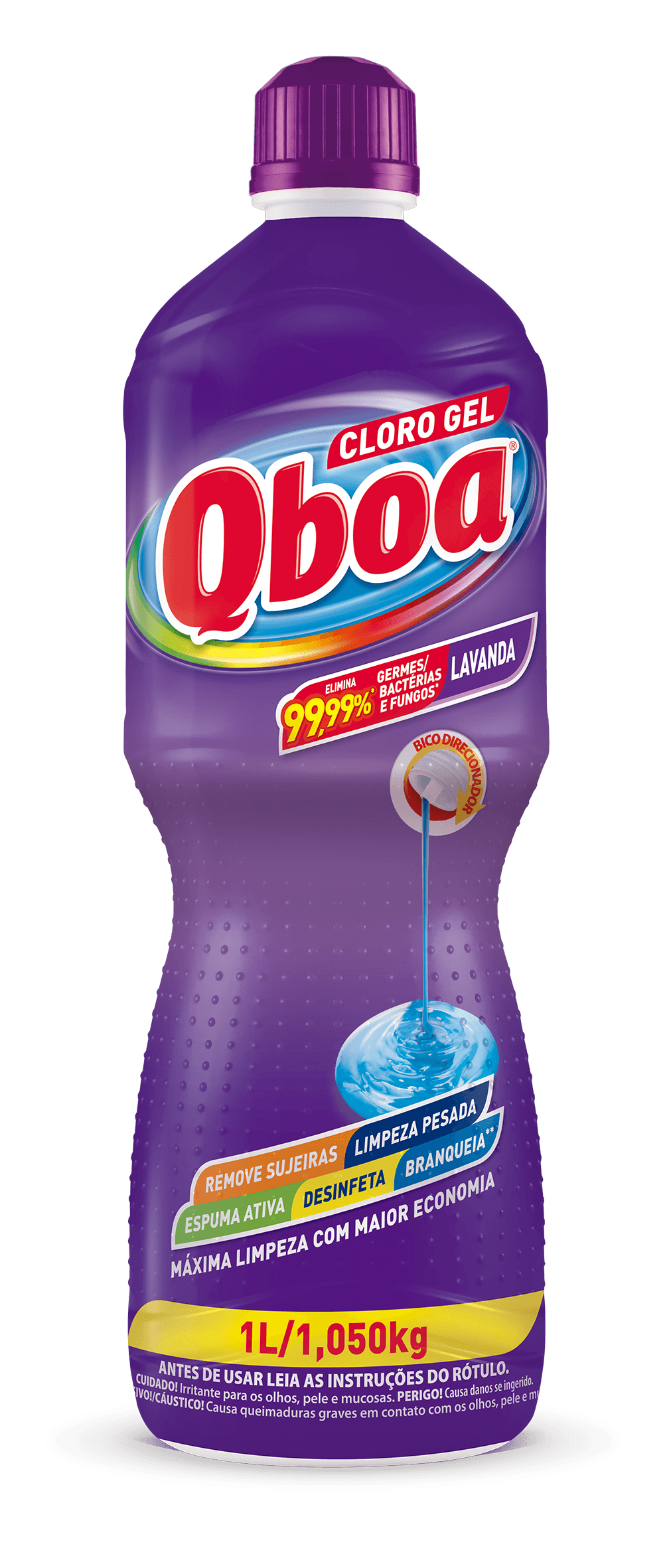Cloro Em Gel Lavanda Qboa Frasco 1l